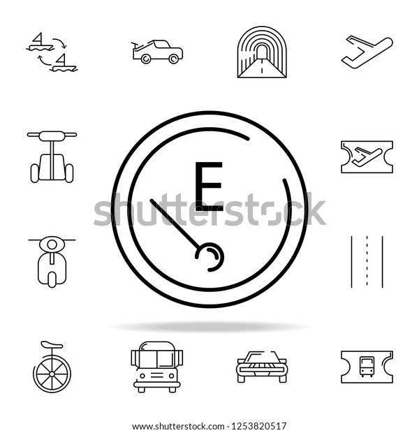 empty tank icon. transportation icons universal\
set for web and\
mobile
