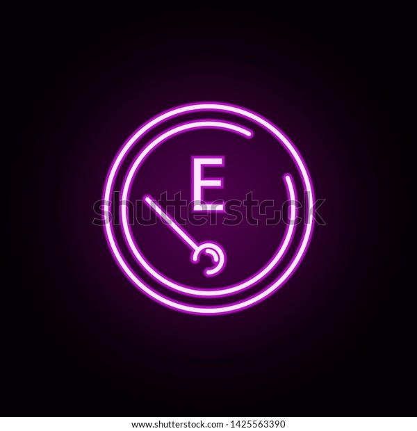 empty
tank neon icon. Elements of transportation set. Simple icon for
websites, web design, mobile app, info
graphics