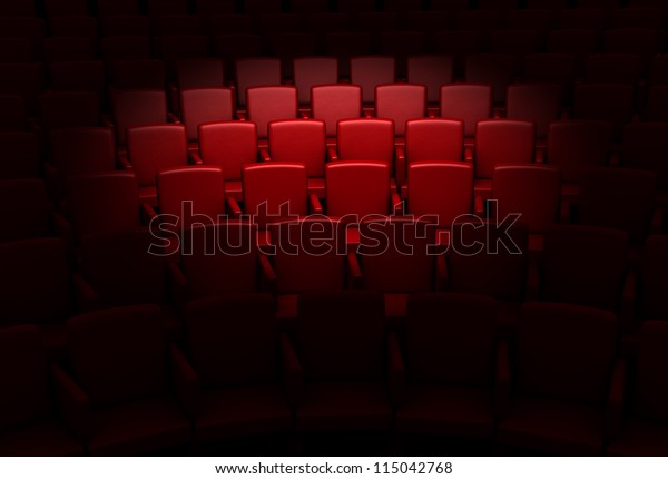 空席の劇場や映画館 のイラスト素材