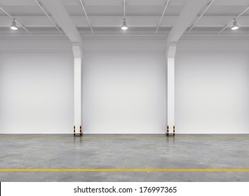 Empty warehouse interior