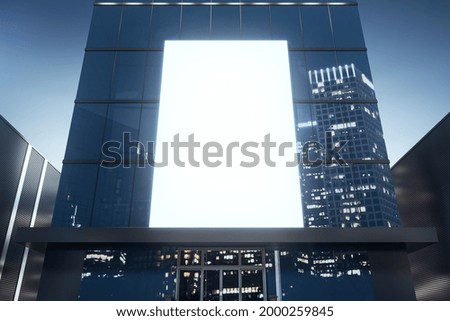 Similar – Blank billboard in the sunset