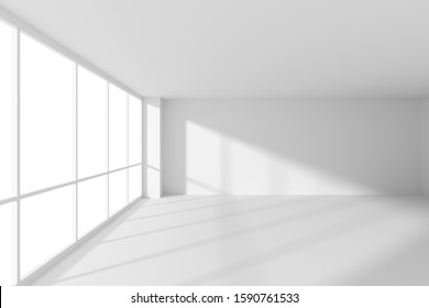 White Empty Loft Interior Window Shadow Stock Photo (Edit Now) 230311711