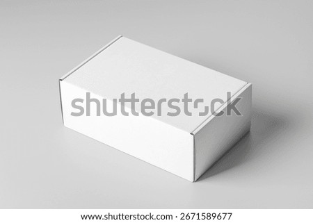empty white Paper mailing box Cardboard box isolated on white background 