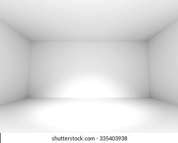 Empty White Room Design Background 3d Stock Illustration