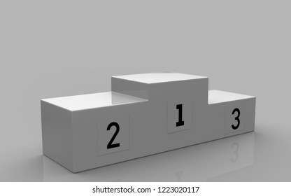 Empty Winners Podium First Second Third Stock Illustration 1223020117