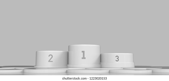 Empty Winners Podium First Second Third Stock Illustration 1223020153 ...