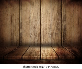 Empty wooden table for design - Shutterstock ID 344738822