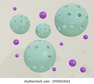 Encapsulation mesoporous silica nanoparticles drug delivery 3d rendering
