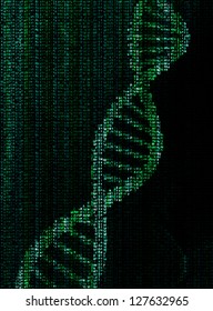 Encrypted Data Of Dna Molecule