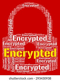 Encrypted Word Indicating Encrypting Wordcloud And Password