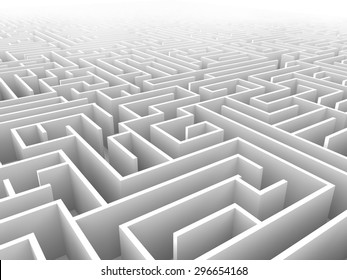 Endless Maze 3d Illustration