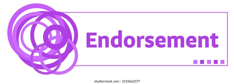 Endorsement text written over purple color.