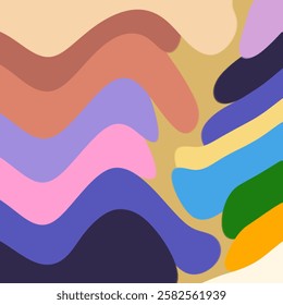 Energetic Wave Pattern in Vibrant Tones