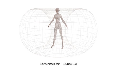 Energy Aura Man Spiral Flow Energy Stock Illustration 1851000103