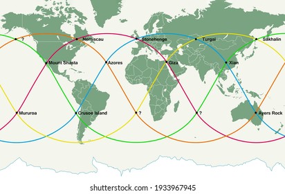 Energy Fields Shown On World Map Stock Illustration 1933967945 ...