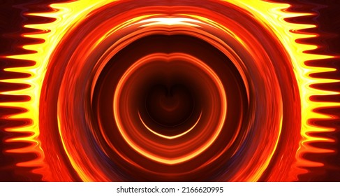 Energy Fire Spiral Swirl Whirl Futuristic Dynamic Power Tunnel Gate Abstract Shiny Background. Motion Light, Flash Lights Background. Science, Energetic Space Cosmos Or Technology Concept