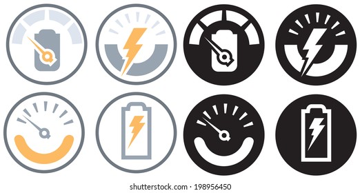 Energy Icon Set - Illustration as JPG File