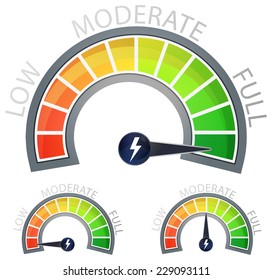 Energy Level Meter - Illustration As JPG File Stock Image