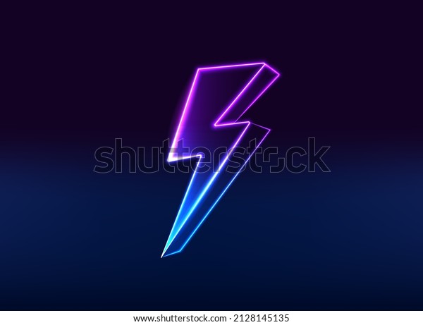 energy\
lightning bolt logo neon style for electric power logo, wireless\
charging, ui, poster, t shirt. Thunder\
symbol.