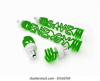 energy saving light. isolated.