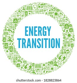 Energy Transition Symbol With A White Background