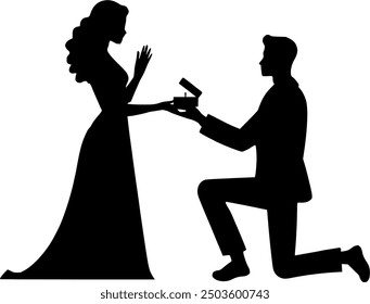 engagement love couple black vector - Powered by Shutterstock