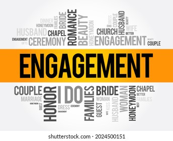 Engagement word cloud collage, concept background - Powered by Shutterstock