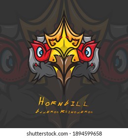 Enggang Cula (Hornbill Or Buceros Rhinoceros)