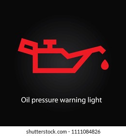 Engine Oil Pressure Control Icon ,Oil Pressure Low