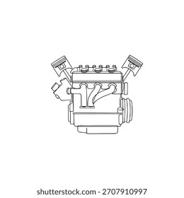 Engine Warning Icon – Car Dashboard Alert and Automotive Maintenance Illustration