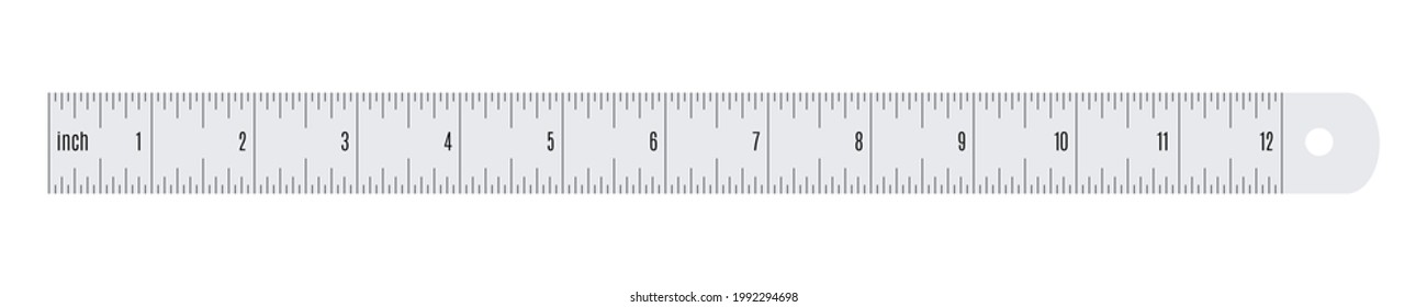 Engineer Or Architect Paper Drafting Ruler With An Imperial Units Scale