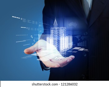 Engineering automation building designing. Construction industry technology - Powered by Shutterstock