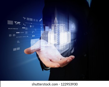 Engineering automation building designing. Construction industry technology - Powered by Shutterstock