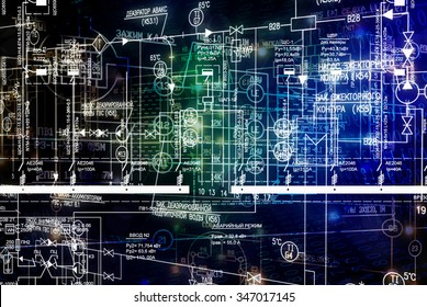 Engineering Electrical Industrial Scheme.designing Technology