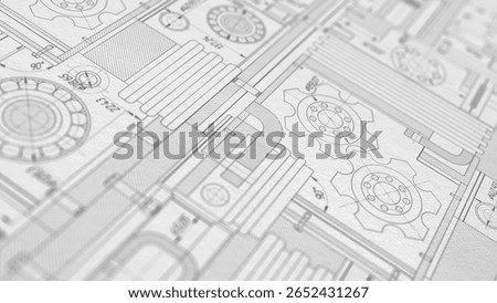 Engineering industrial background.Technical drawing .Technology banner.	