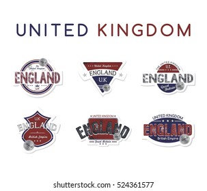 American Football Colored Badges Set Vintage Stock Vector (Royalty Free ...