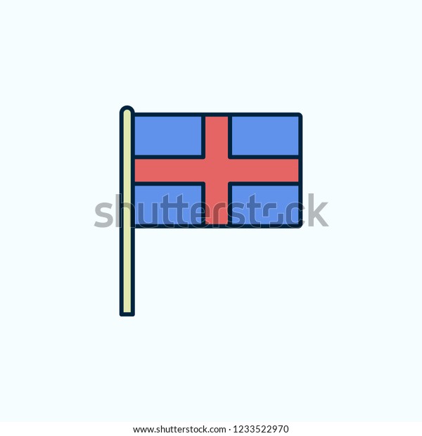 England flag\
2 colored line icon. Simple colored element illustration. England\
outline symbol design from flags\
set