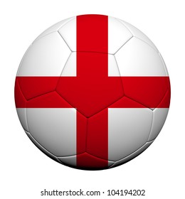 England Flag Pattern 3d Rendering Of A Soccer Ball