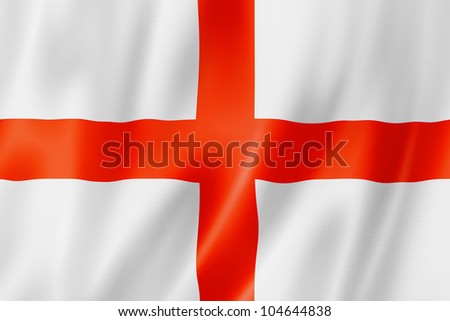 England flag, three dimensional render, satin texture