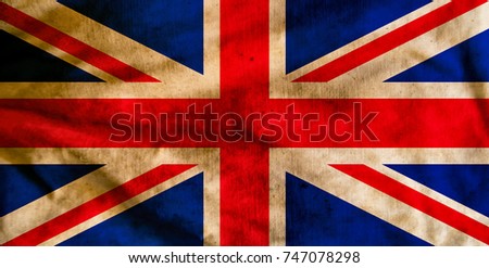 english flag old fabric