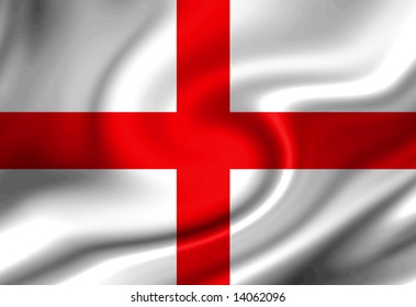 English Flag Waving Wind Stock Illustration 16458991