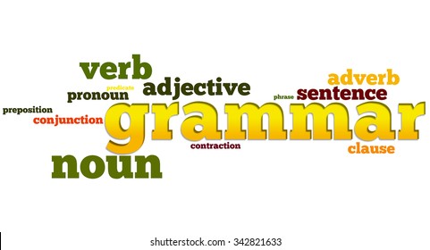 English Grammar Terms Word Cloud Stock Illustration 342821633 ...