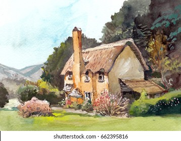 English Old Cottage