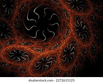 Enmeshed computer generated fractals background