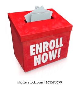 Enroll Now Enrollment Application Form Entry Box