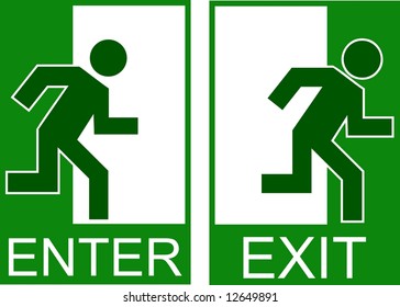 Entry Exit Sign Images, Stock Photos & Vectors | Shutterstock