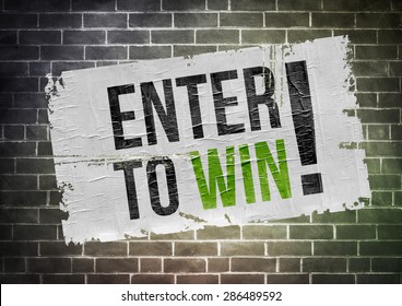 Enter Win Poster Concept Stock Illustration 286489592 | Shutterstock