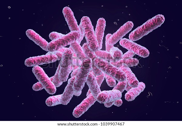 腸内細菌科 グラム陰性桿菌 腸内微生物群系の一部 異なる感染の原因物質 3dイラスト 大腸菌 クレブシエラ菌 エンテロバクター等 のイラスト素材
