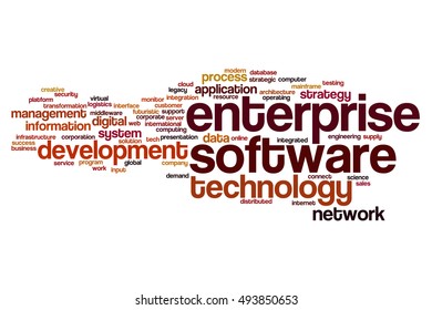 Enterprise Software Word Cloud Concept