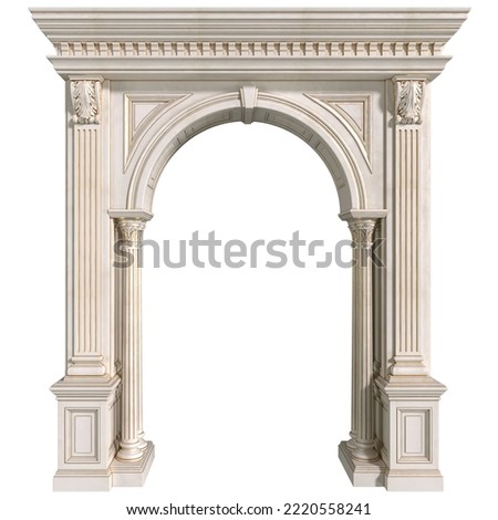 Entrance Arched Doorway Opening Classic Wall paneling
Door Portal 3D illustration 商業照片 © 